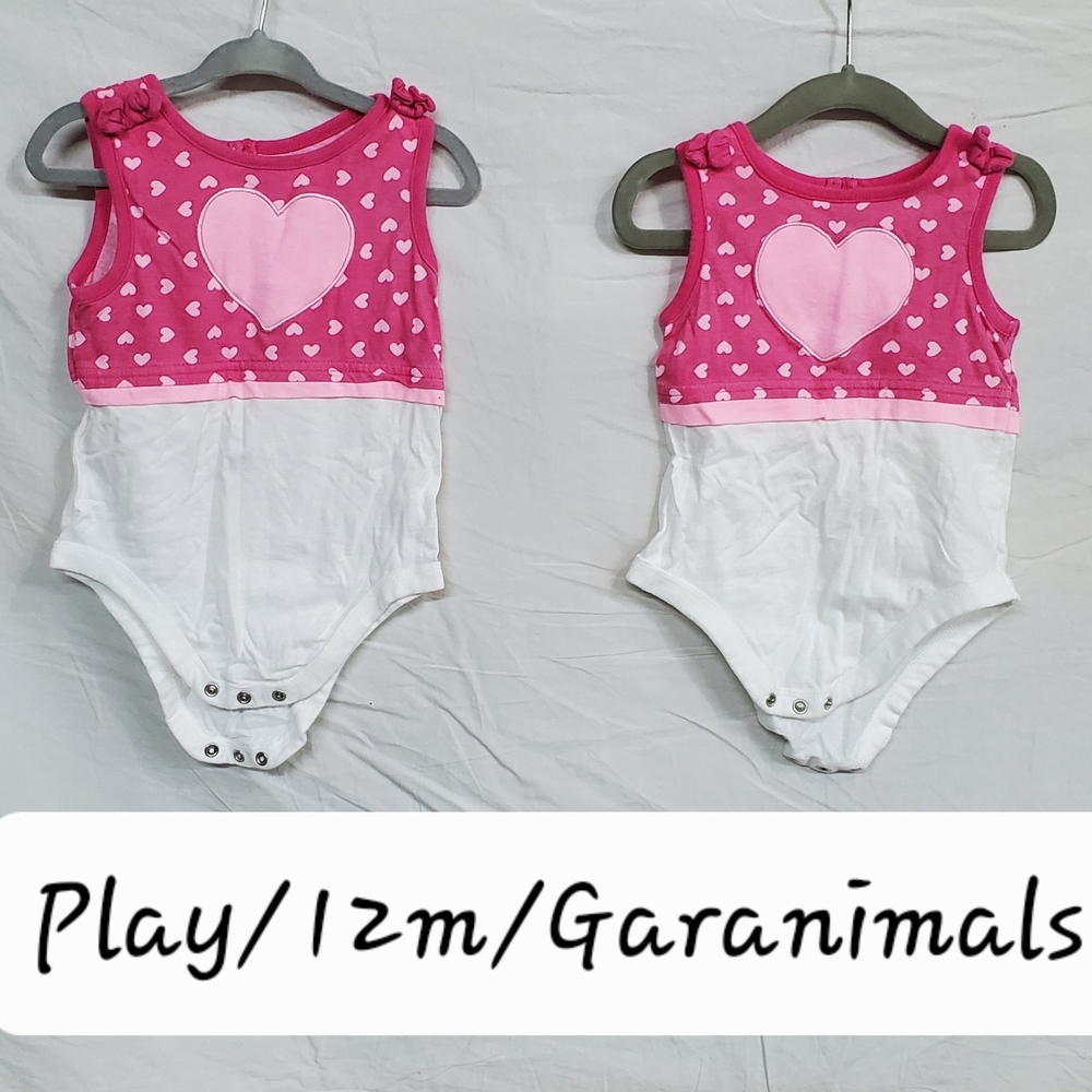 Garanimals Pink and White Heart Bodysuit